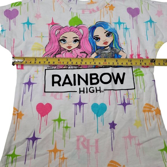 Rainbow High Girls T-Shirt With Colorful Graphics & Heart Print Design Size 4 - Picture 6 of 7